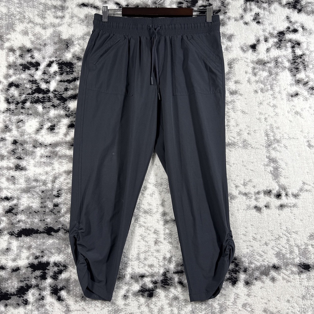 Prana Midtown Capri Womens Size Small Black Drawstring Elastic Waist‎ Active